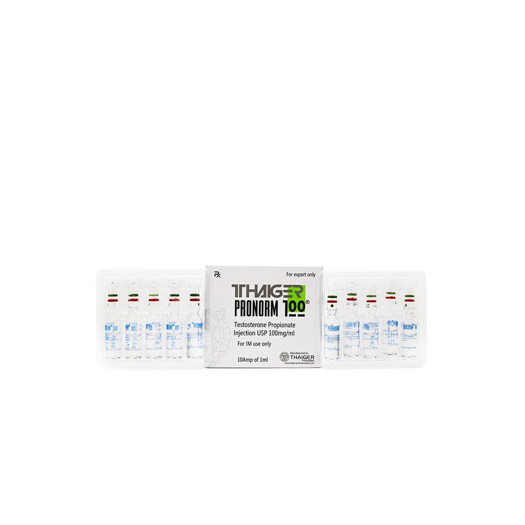Pronorm-100 -Testosterone Propionate -100 MG/ML -10 X 1 ML AMPULE